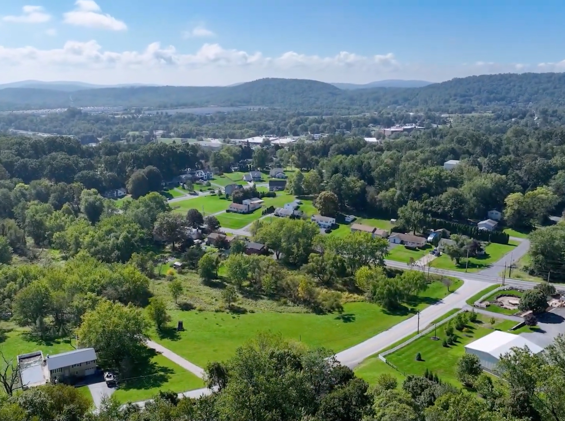 Buttermilk Falls drone shot